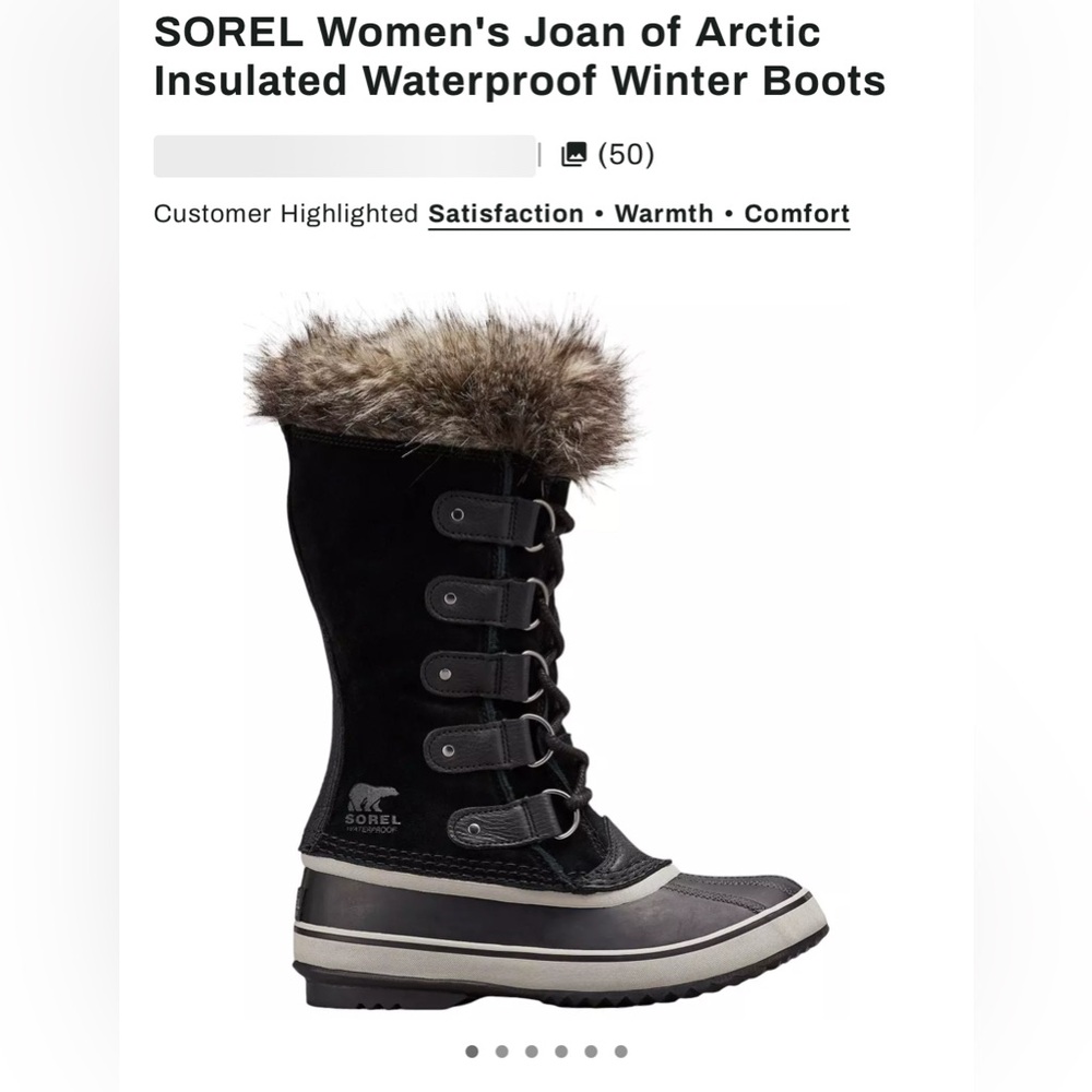 SOREL Women's Joan of Arctic Insulated Waterproof Winter Boots